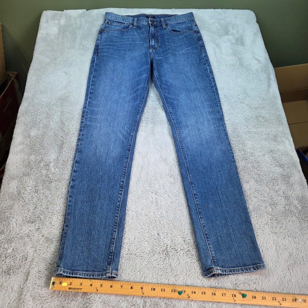 J.Crew Straight Fit Jeans Mens 29x32 Flex Stretch Denim Medium Wash Blue Pants